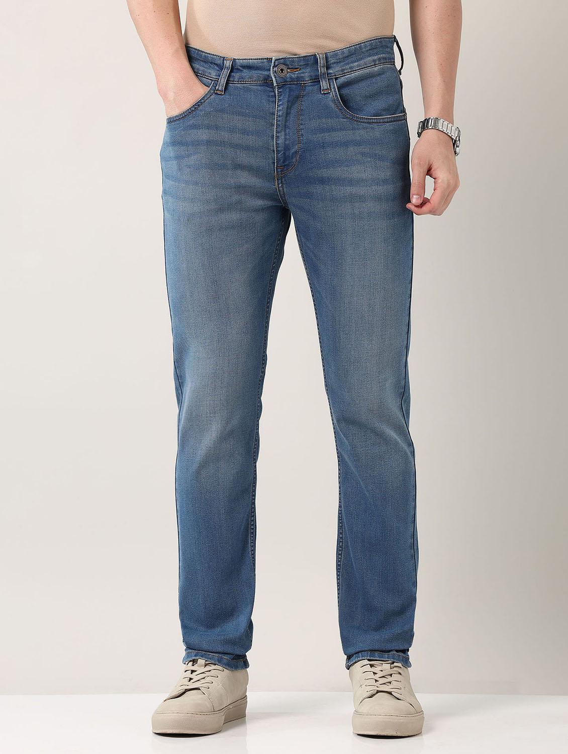 men washed mid rise slim fit jeans - 21998395 - Zoom Image - 0