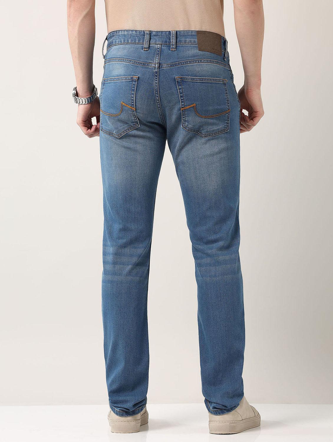 men washed mid rise slim fit jeans - 21998395 - Standard Image - 3