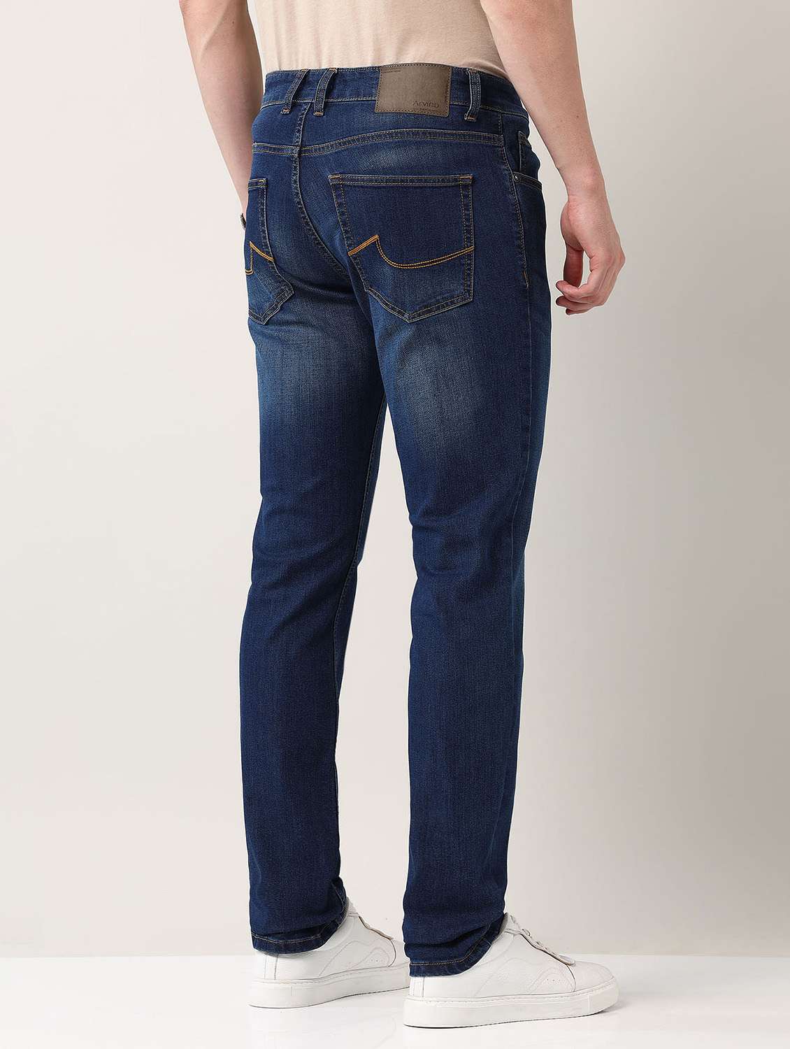 men washed mid rise slim fit jeans - 21998396 - Standard Image - 3