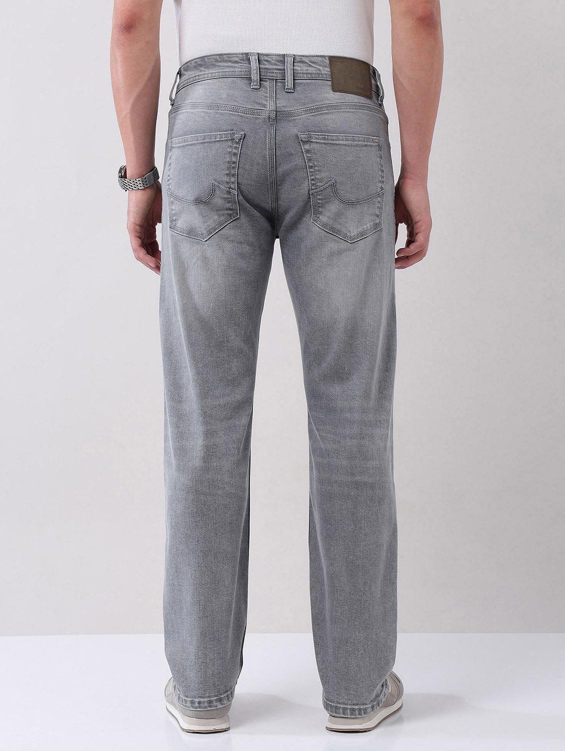 men washed mid rise straight fit jeans - 21998414 - Standard Image - 3