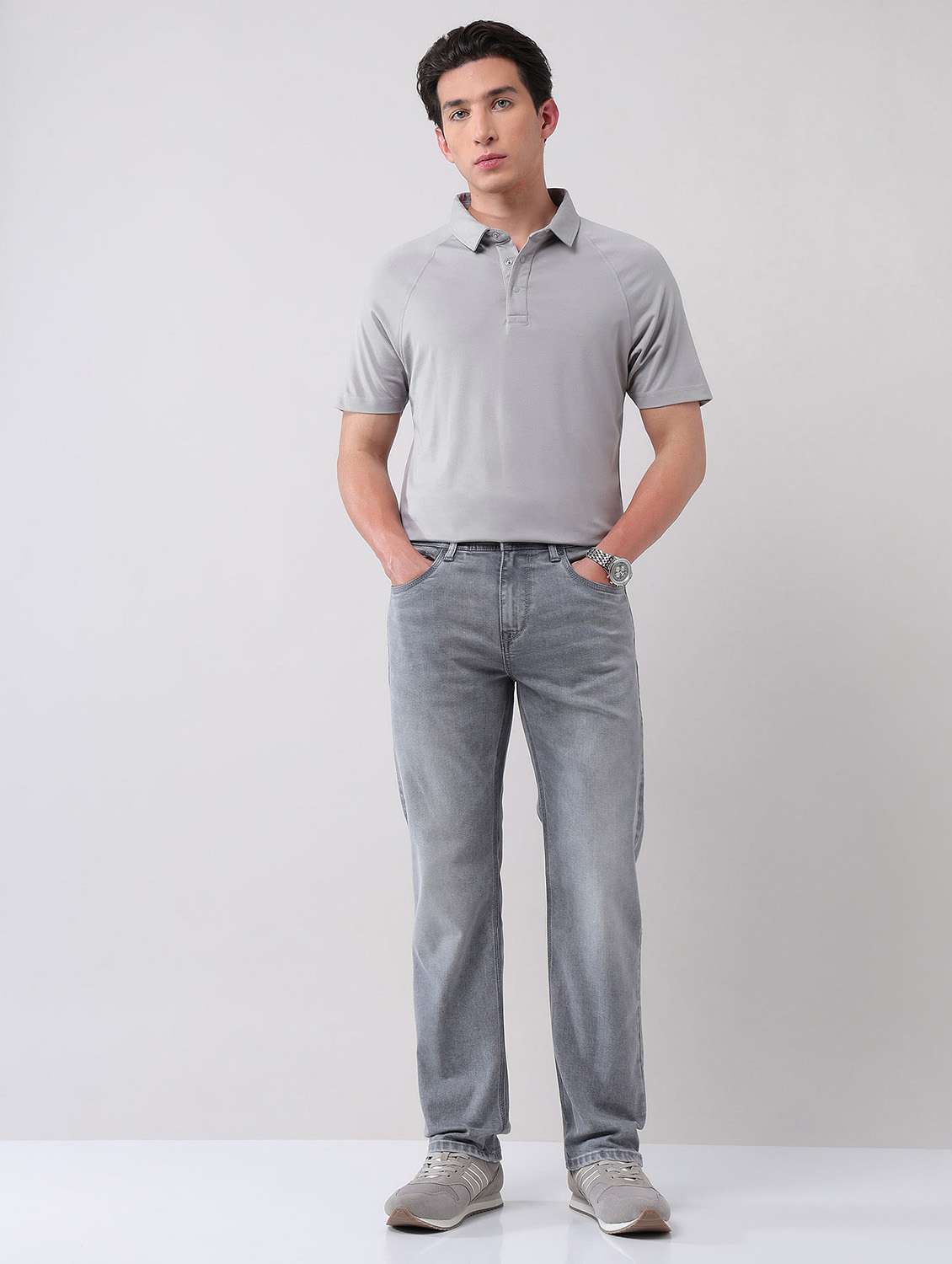 men solid short sleeve regular fit polo t-shirt - 21998426 -  Standard Image - 3