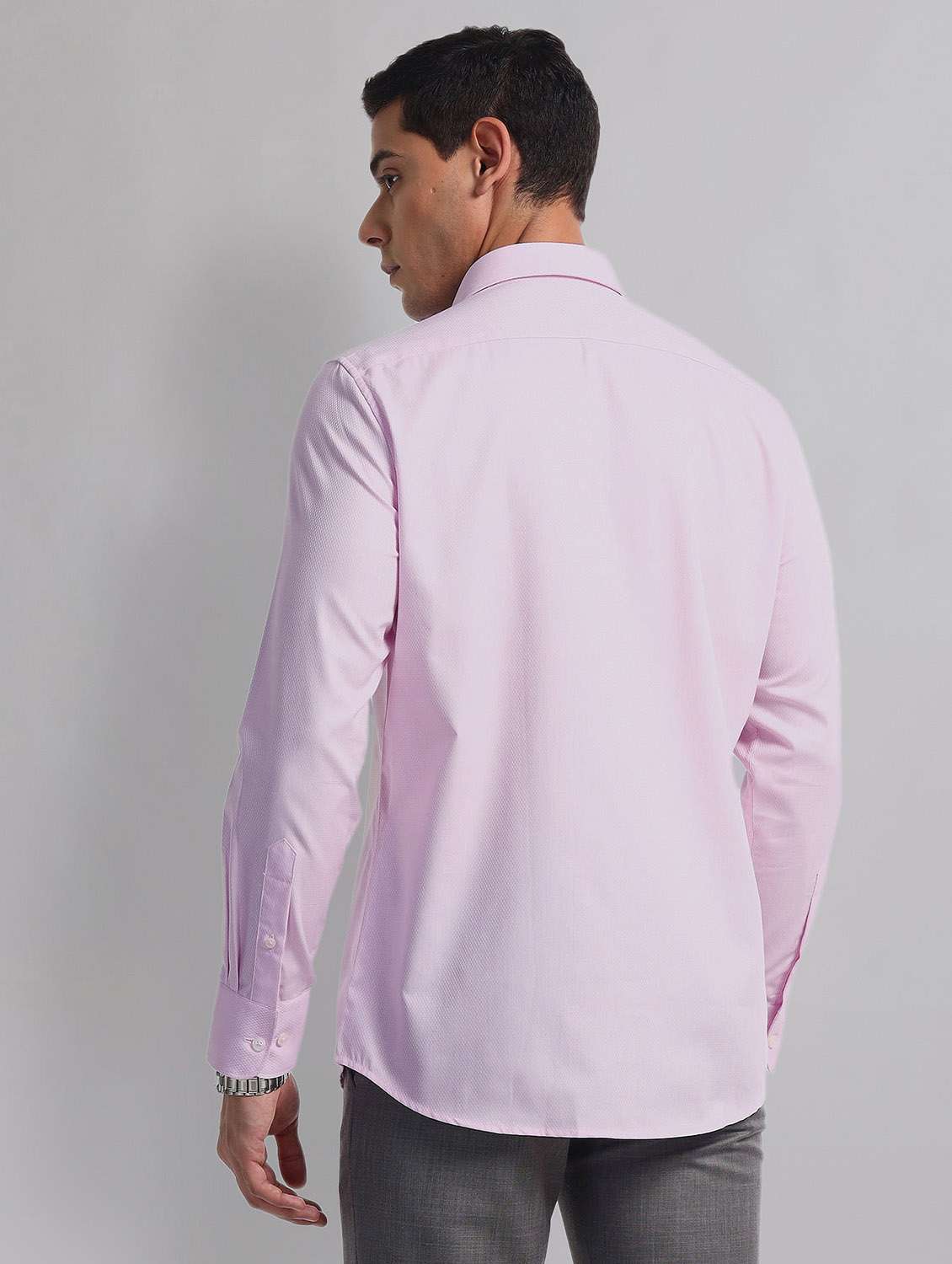 men solid long sleeve regular fit formal shirt - 21998438 -  Standard Image - 3