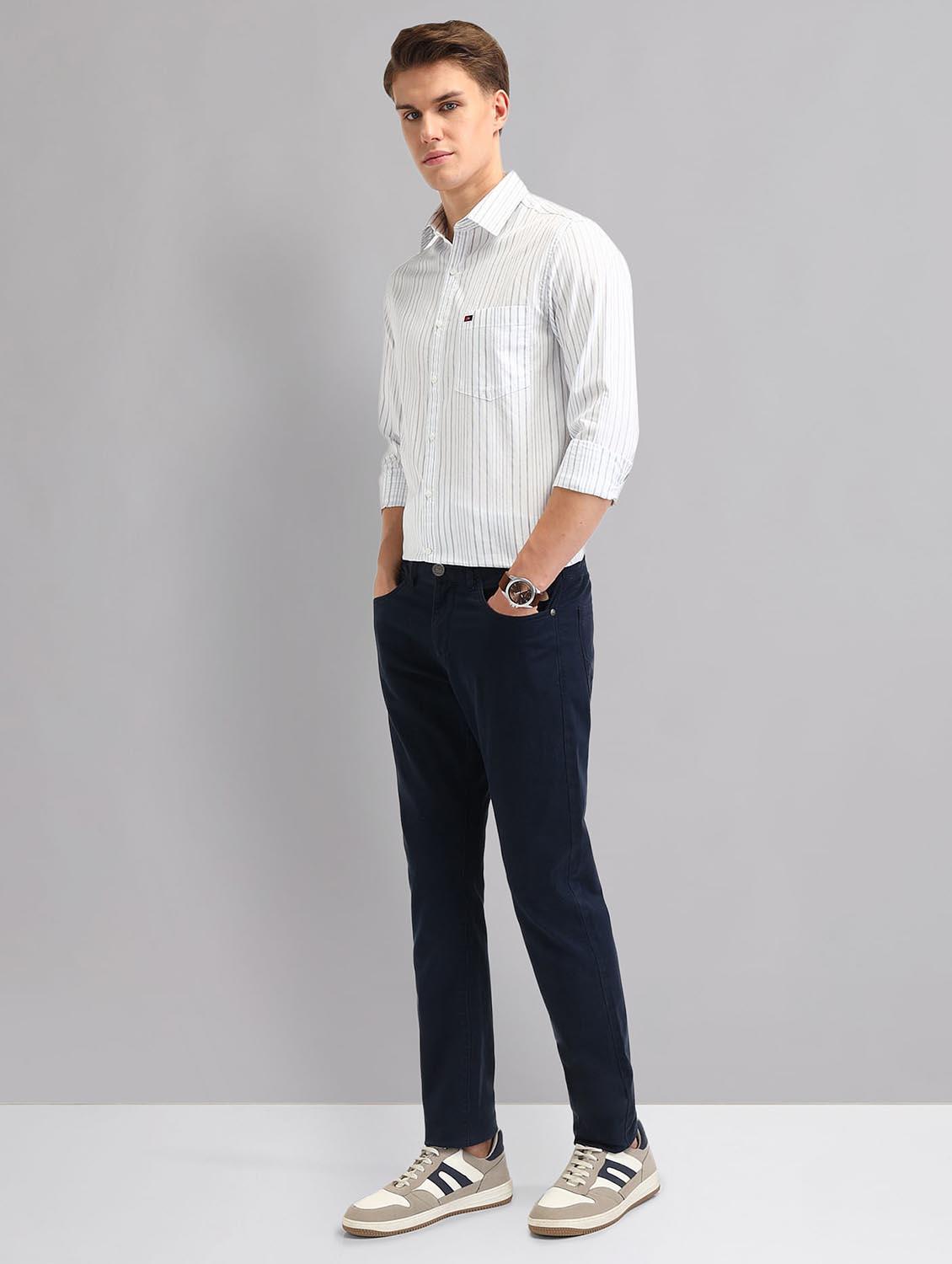 men striped long sleeve regular fit casual shirt - 21998454 - Standard Image - 5