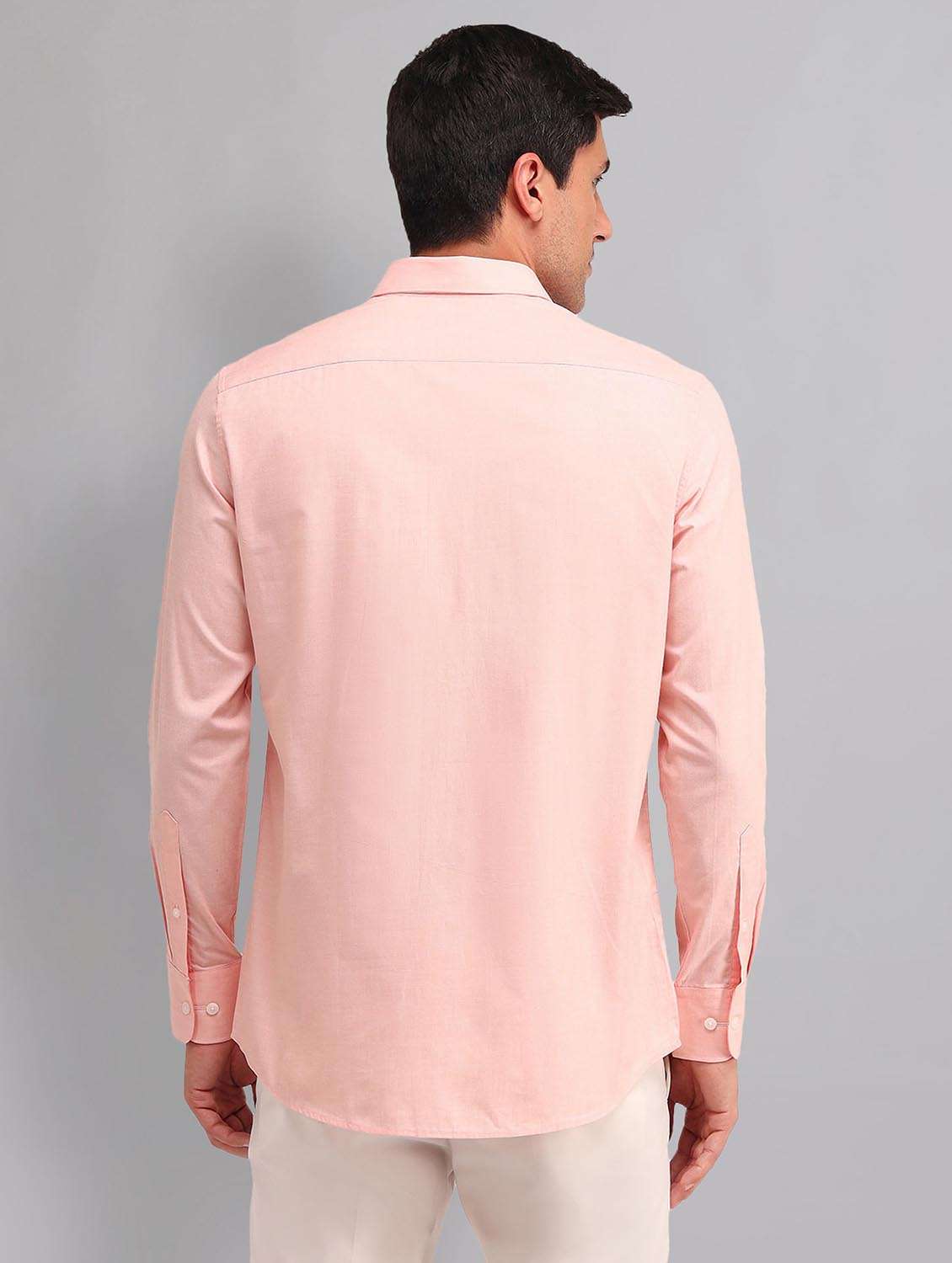 men solid long sleeve regular fit formal shirt - 21998458 - Standard Image - 3