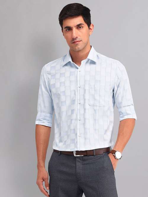 men checkered long sleeve regular fit formal shirt - 21998459 -  Standard Image - 0