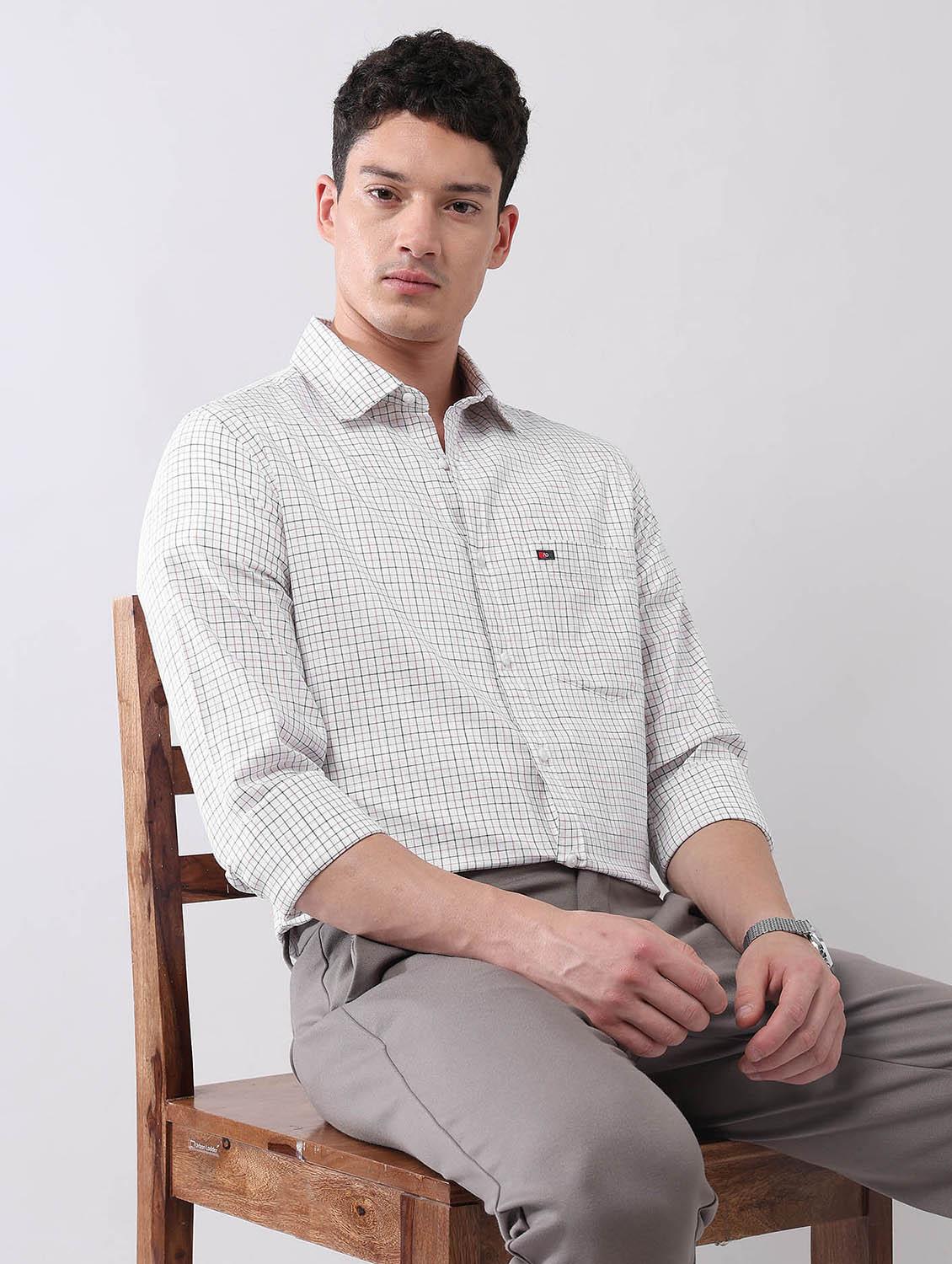 men checkered long sleeve regular fit casual shirt - 21998472 - Zoom Image - 0