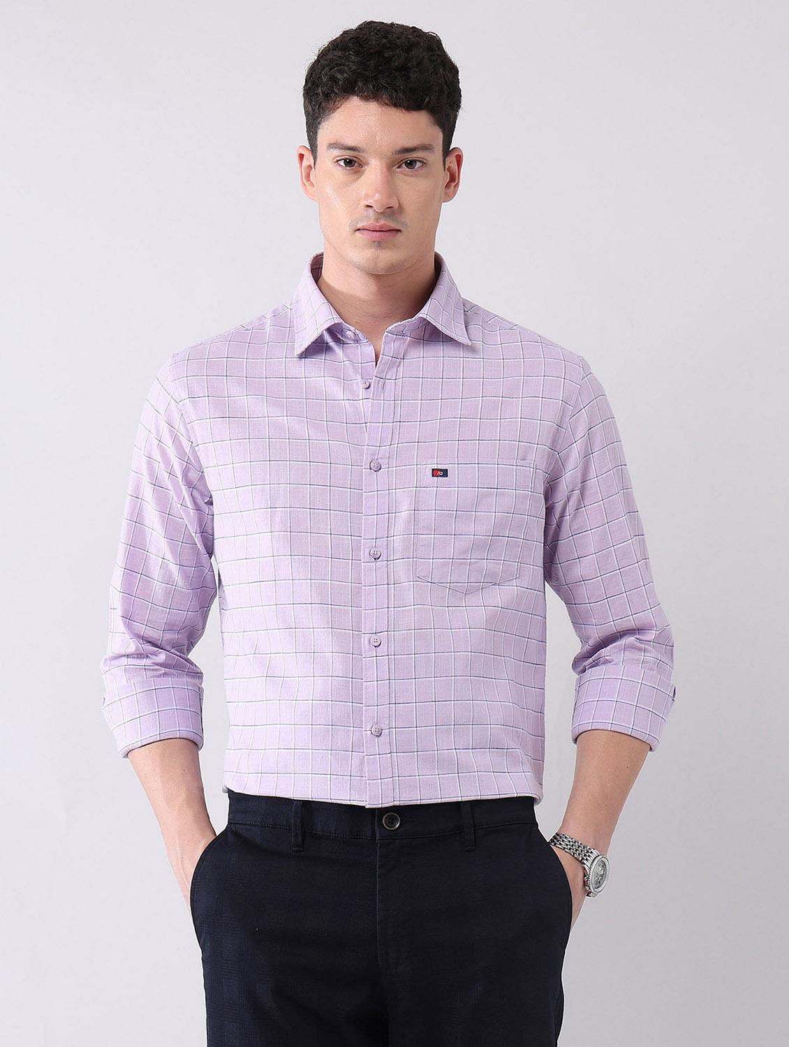 men checkered long sleeve regular fit casual shirt - 21998475 - Zoom Image - 0