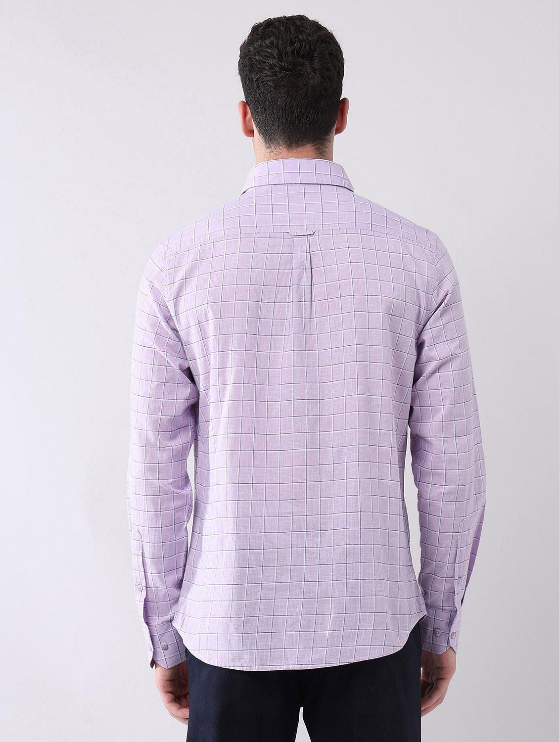 men checkered long sleeve regular fit casual shirt - 21998475 - Standard Image - 3