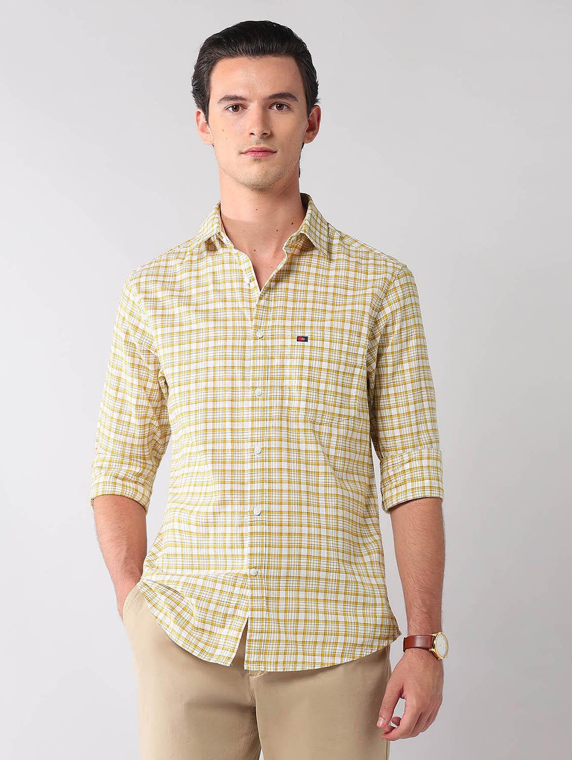 men checkered long sleeve regular fit casual shirt - 21998476 -  Zoom Image - 0