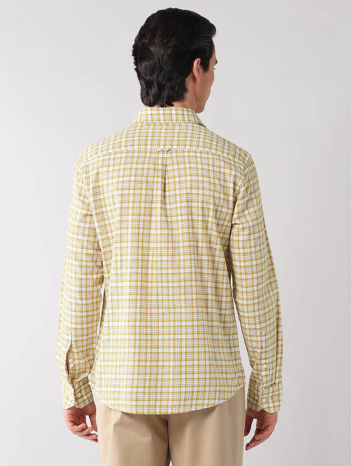 men checkered long sleeve regular fit casual shirt - 21998476 - Standard Image - 3