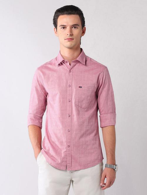 men solid long sleeve regular fit casual shirt - 21998479 - Standard Image - 0