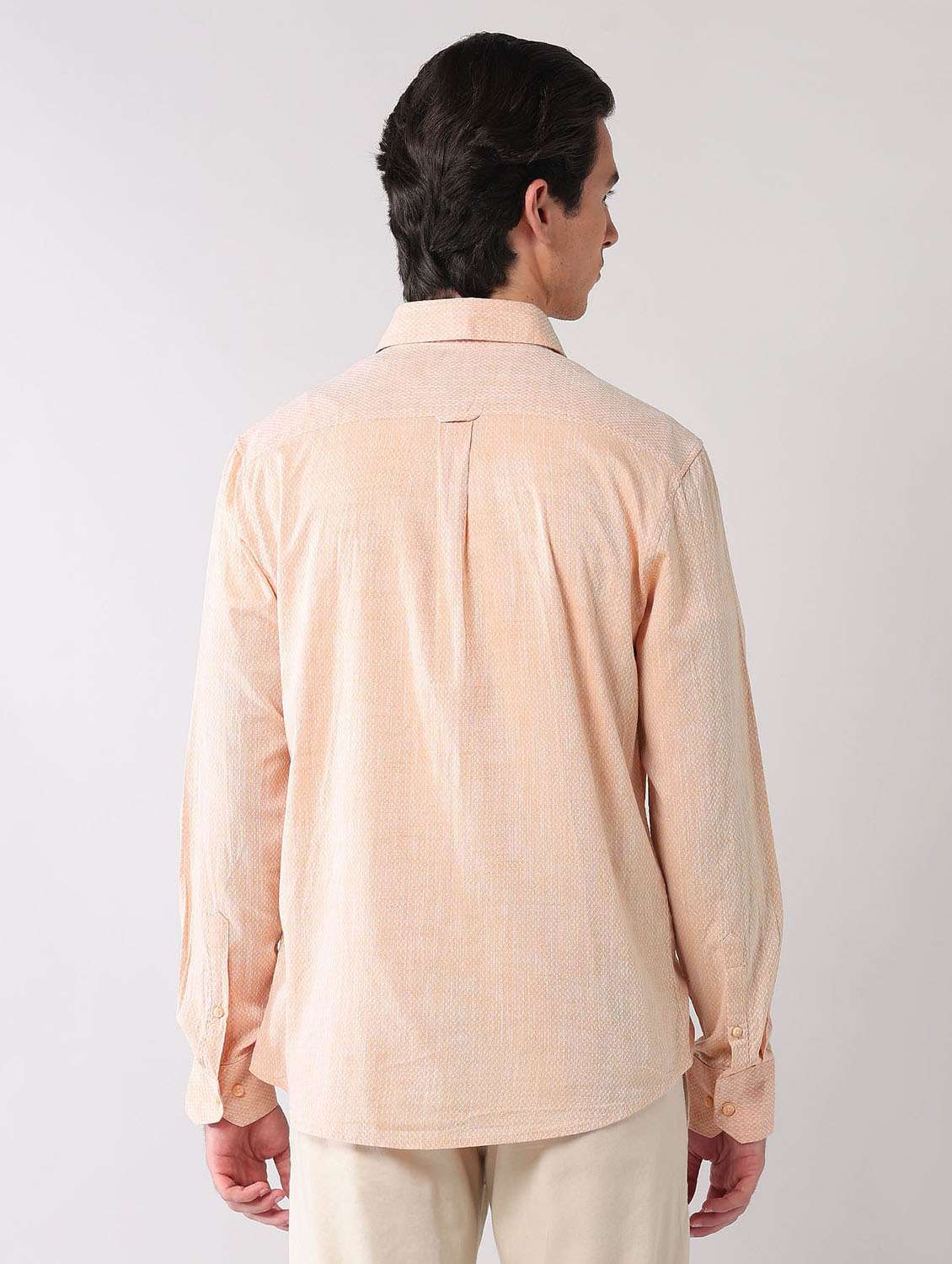 men self design long sleeve regular fit casual shirt - 21998481 - Standard Image - 3