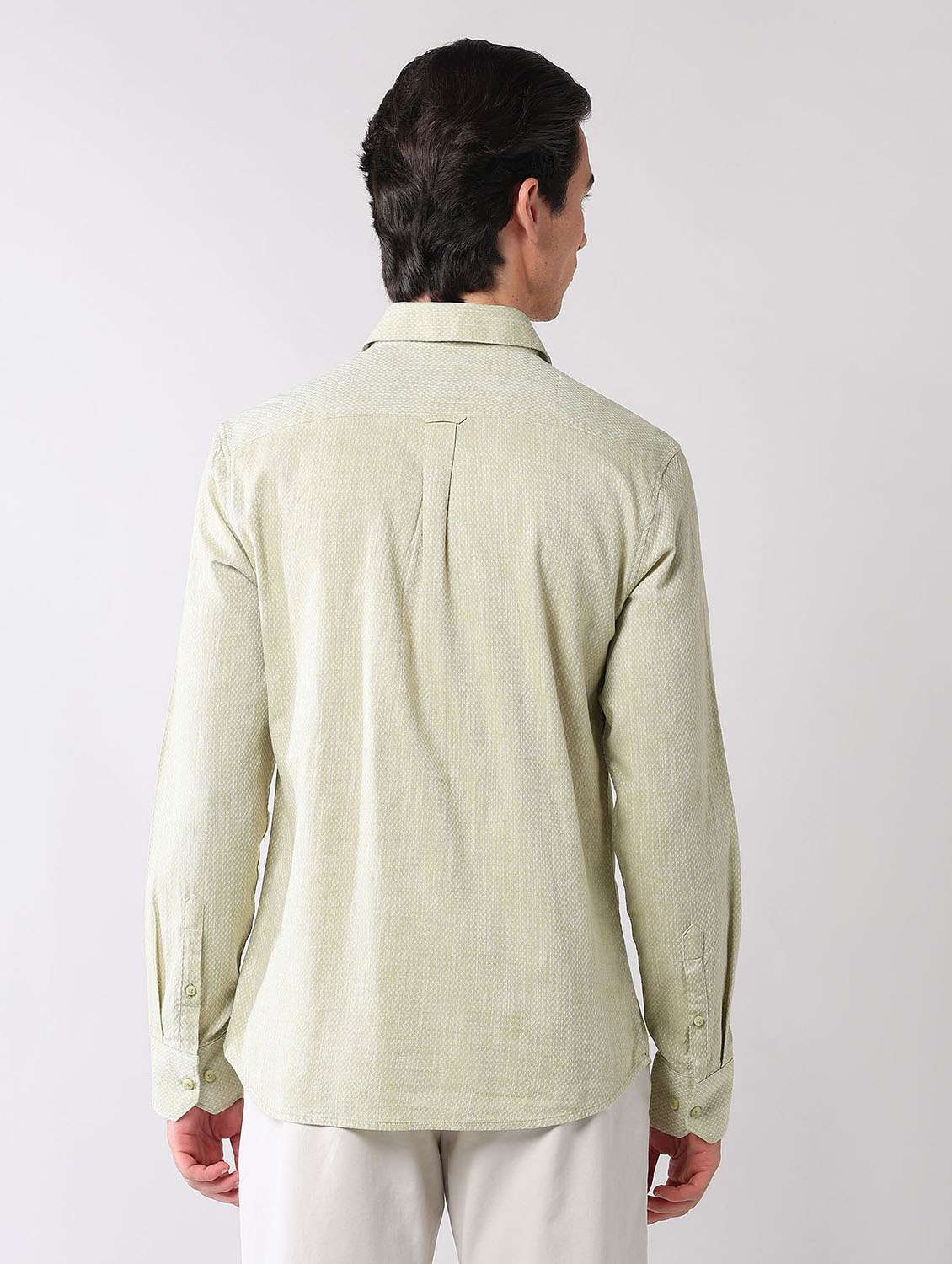 men self design long sleeve regular fit casual shirt - 21998482 - Standard Image - 3