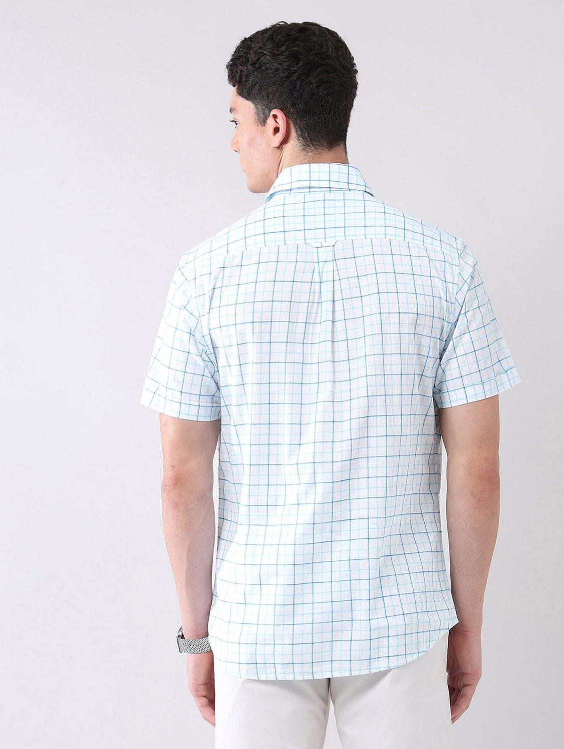 men checkered short sleeve regular fit casual shirt - 21998484 - Standard Image - 3