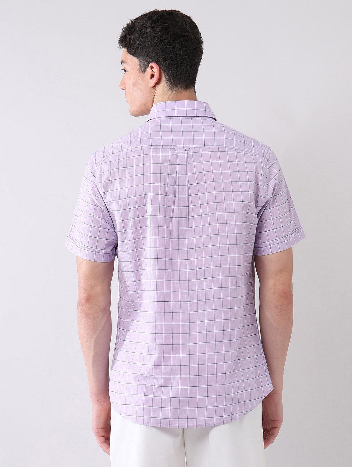men checkered short sleeve regular fit casual shirt - 21998486 - Standard Image - 3