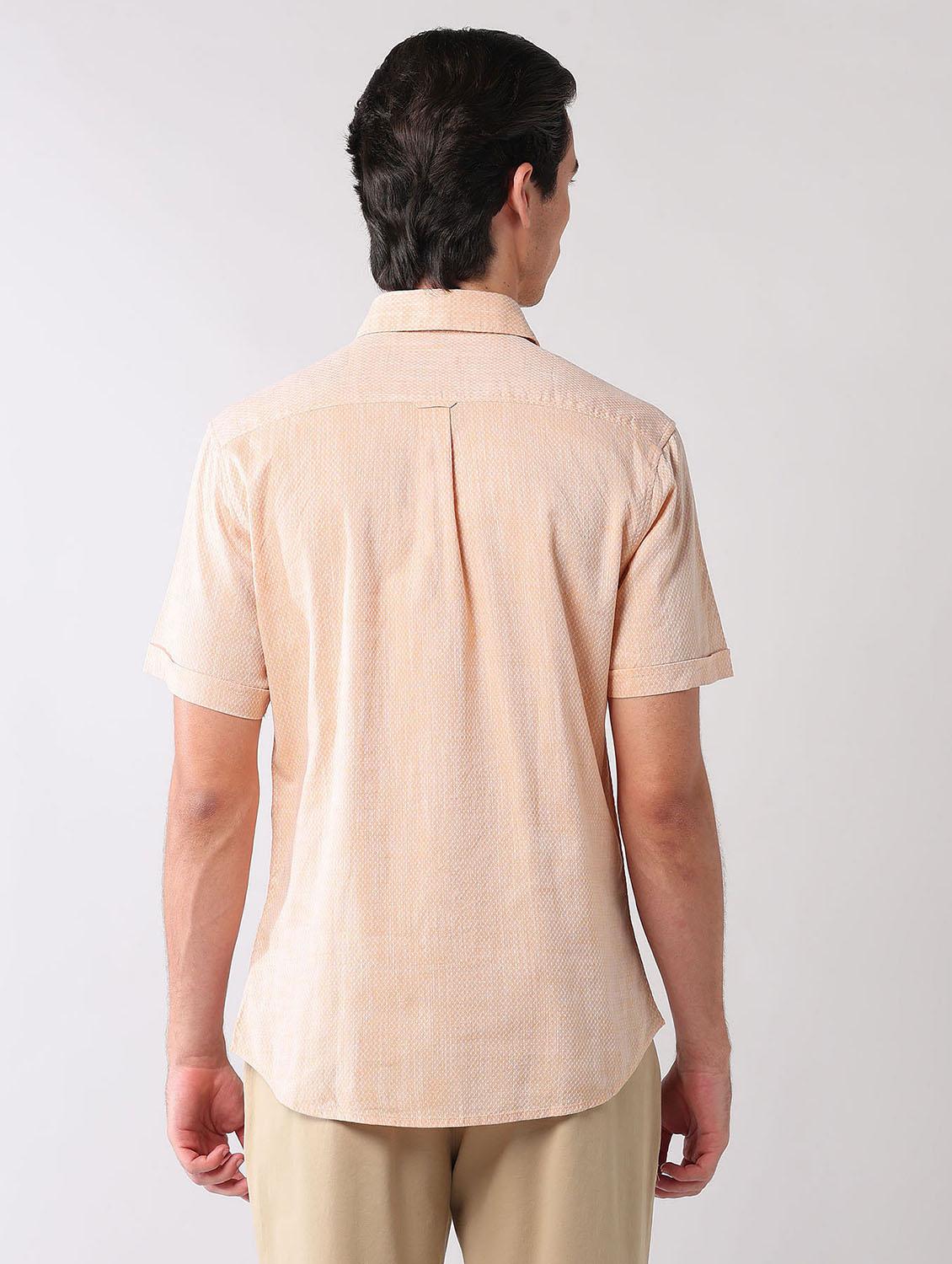 men self design short sleeve regular fit casual shirt - 21998489 - Standard Image - 3