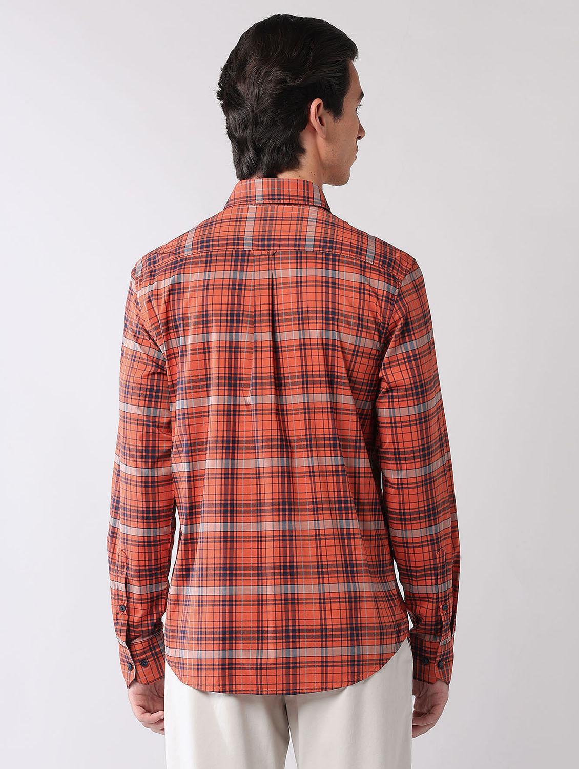 men checkered long sleeve regular fit casual shirt - 21998493 - Standard Image - 3