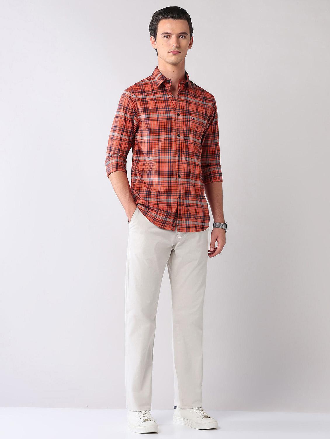men checkered long sleeve regular fit casual shirt - 21998493 - Standard Image - 5