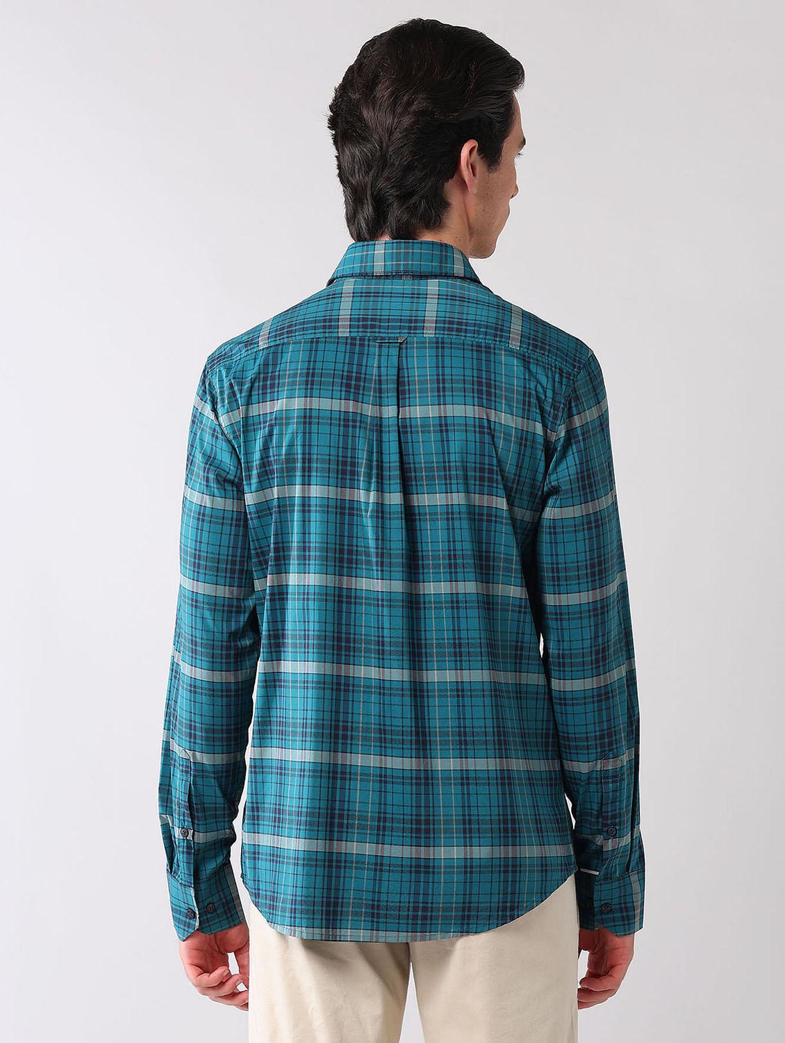 men checkered long sleeve regular fit casual shirt - 21998494 - Standard Image - 3