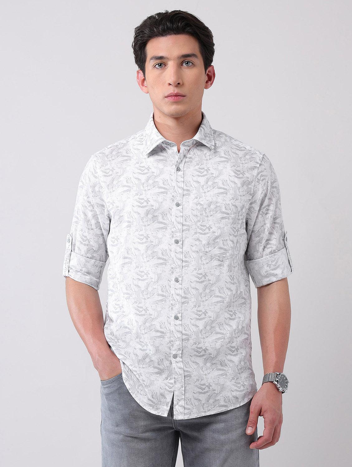 men printed long sleeve regular fit casual shirt - 21998496 -  Zoom Image - 0