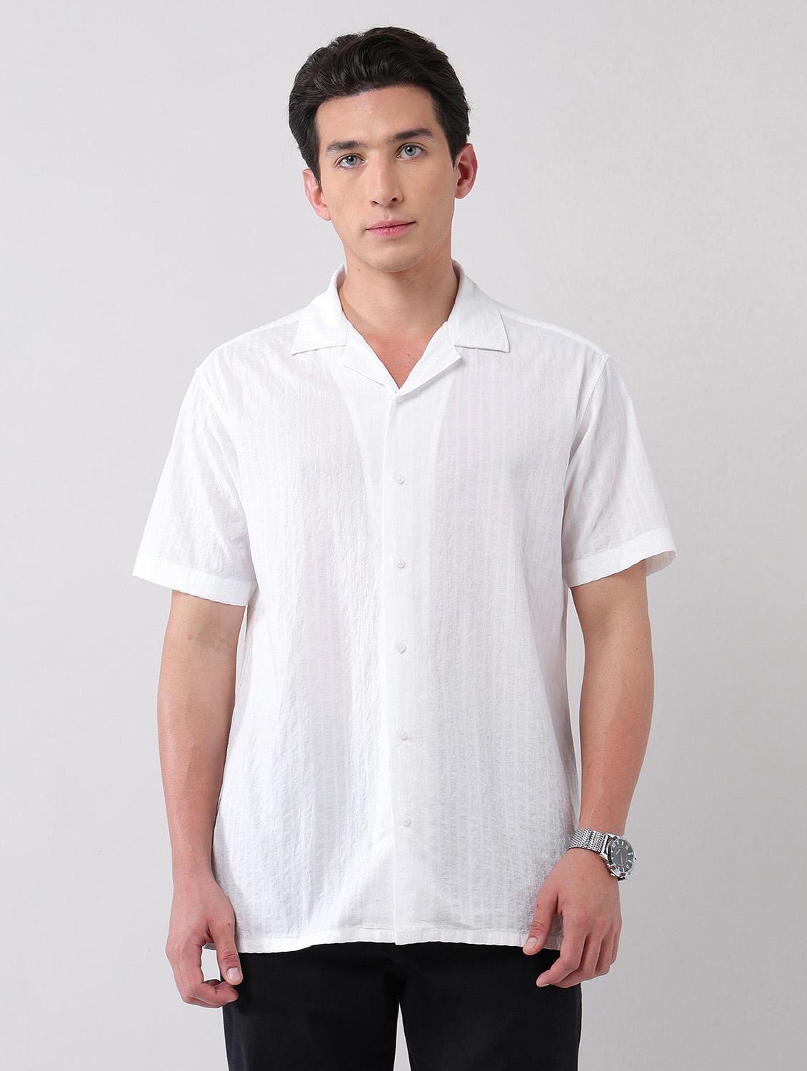 men self design short sleeve regular fit casual shirt - 21998503 - Zoom Image - 0