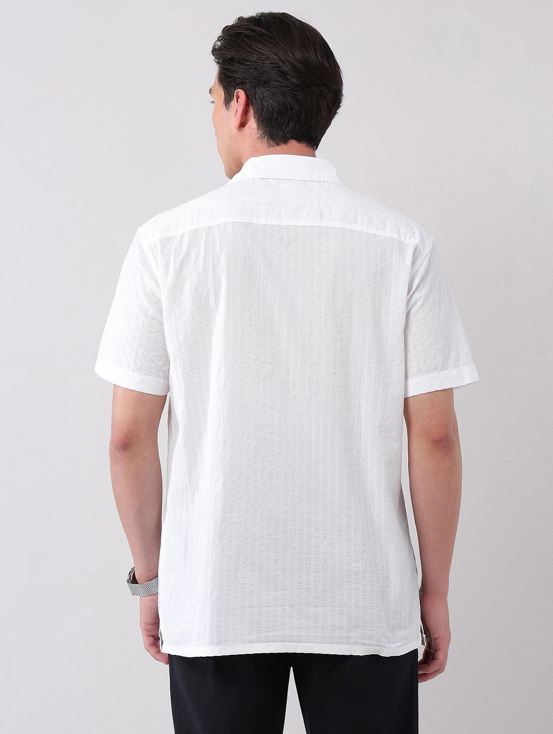 men self design short sleeve regular fit casual shirt - 21998503 - Standard Image - 3