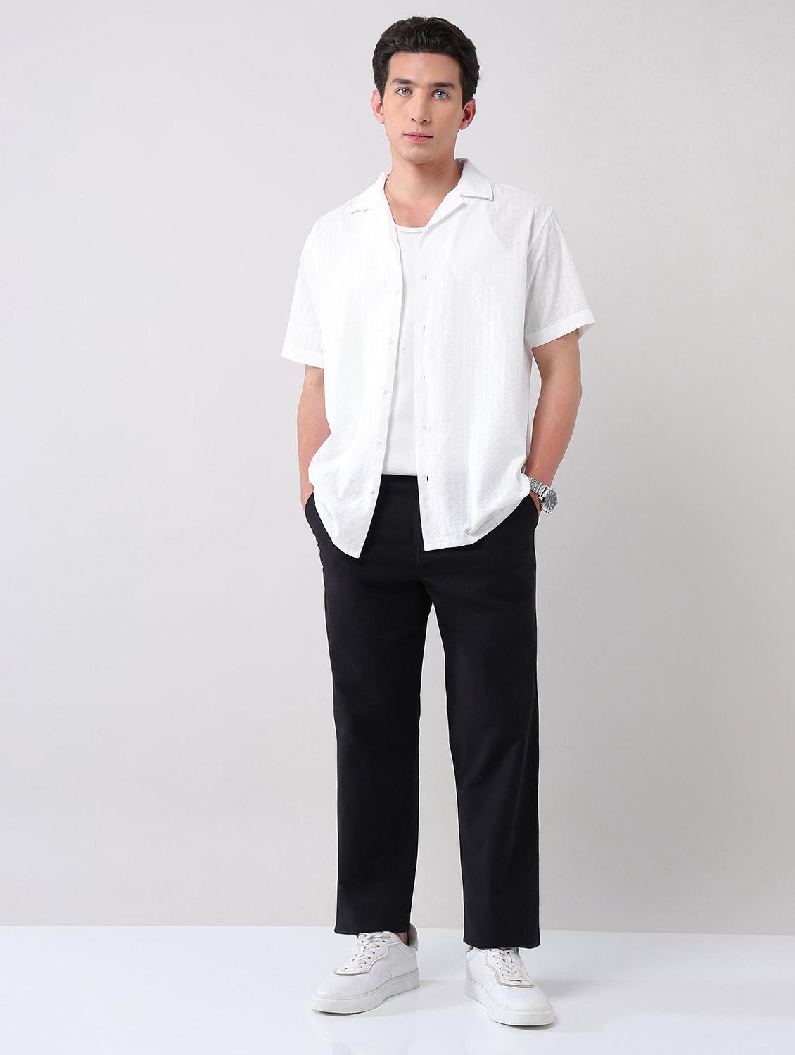 men self design short sleeve regular fit casual shirt - 21998503 - Standard Image - 5
