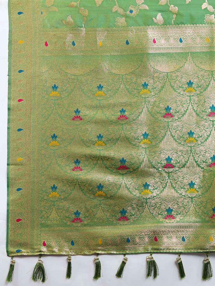 women self design banarasi saree with blouse - 21998528 - Standard Image - 3