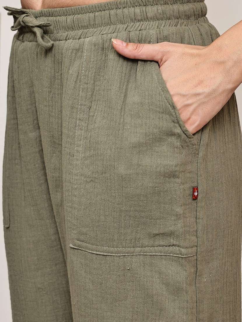 women solid mid rise loungewear pajama - 21998610 -  Standard Image - 5