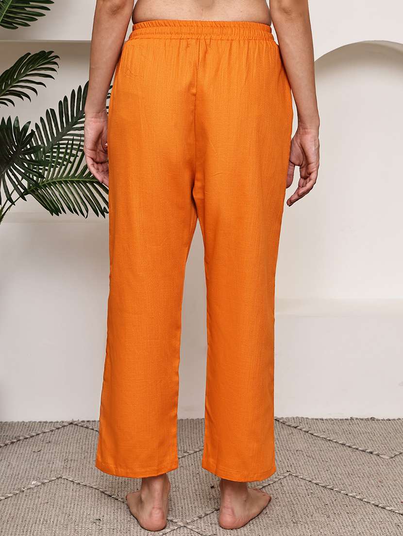 women solid mid rise loungewear pajama - 21998612 -  Standard Image - 3