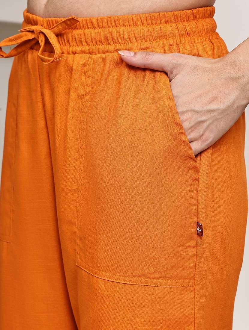 women solid mid rise loungewear pajama - 21998612 -  Standard Image - 5