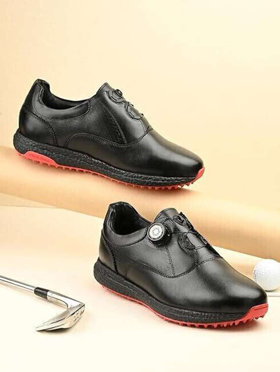 hitcaro men's premium leather pull - on professional golf shoes - 21998668 - Zoom Image - 0