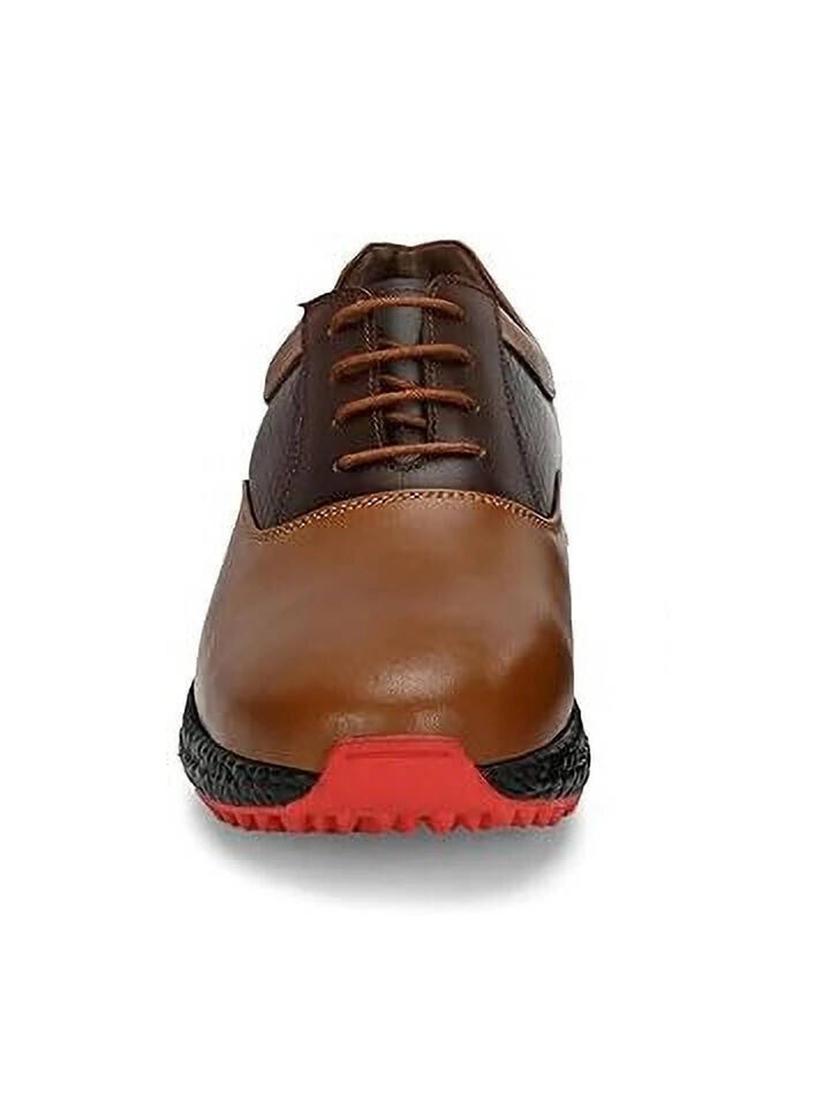 hitcaro men's premium leather lace - up professional golf shoes - 21998672 - Standard Image - 3