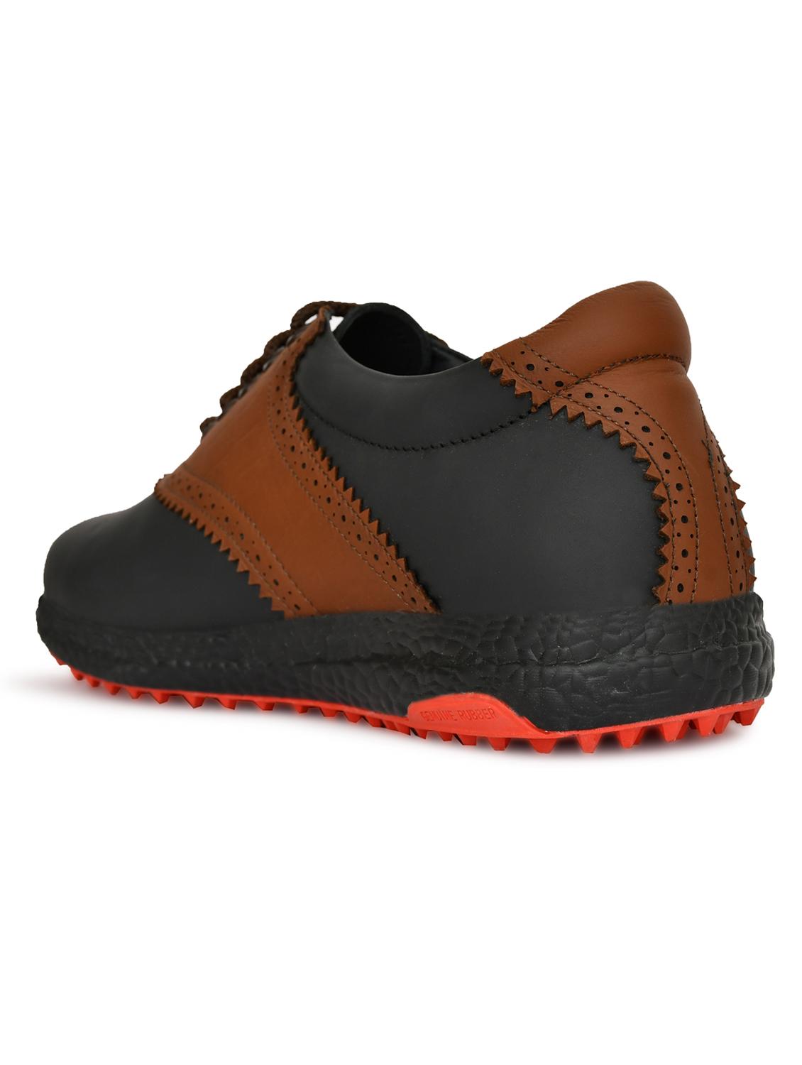 hitcaro men's premium leather lace - up professional golf shoes - 21998674 - Standard Image - 3
