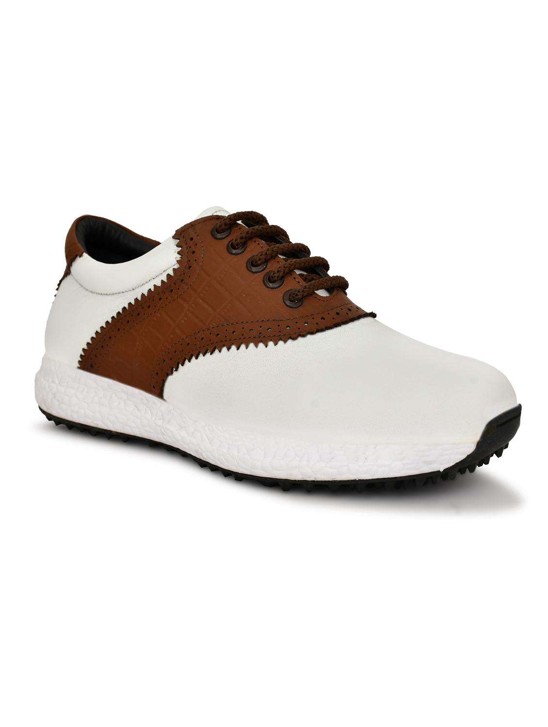 hitcaro men's premium leather lace - up professional golf shoes - 21998679 -  Zoom Image - 0