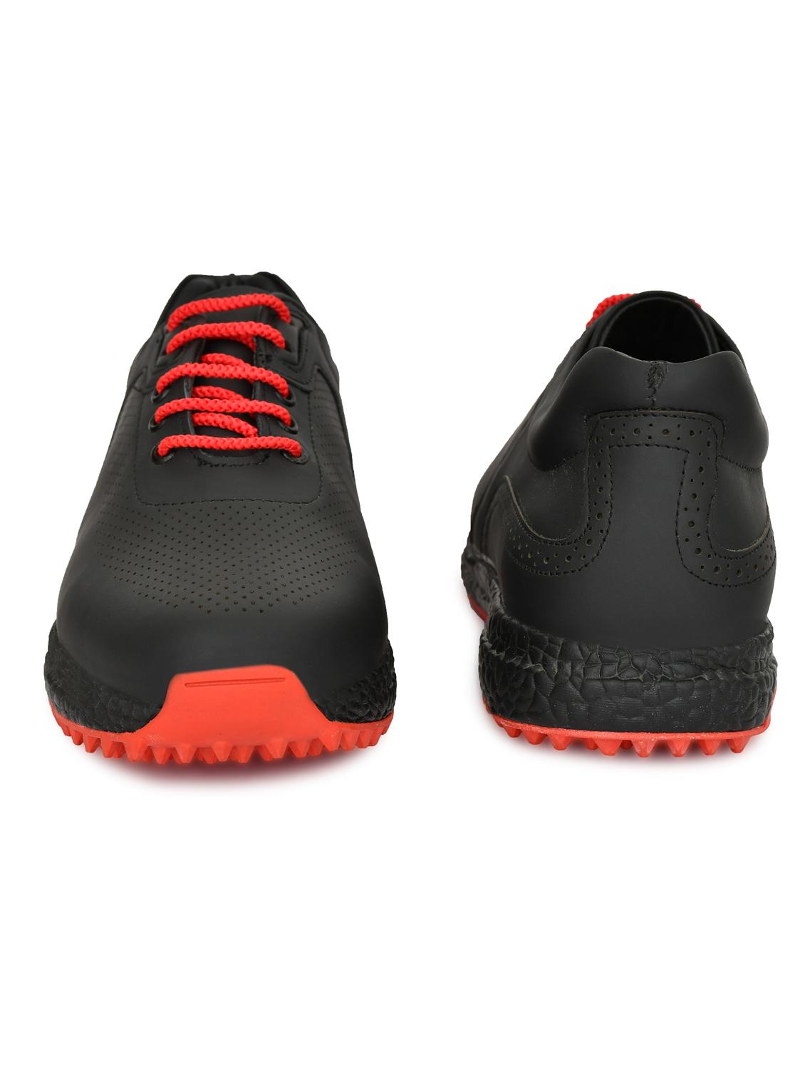 hitcaro men's premium leather lace - up professional golf shoes - 21998681 - Standard Image - 3