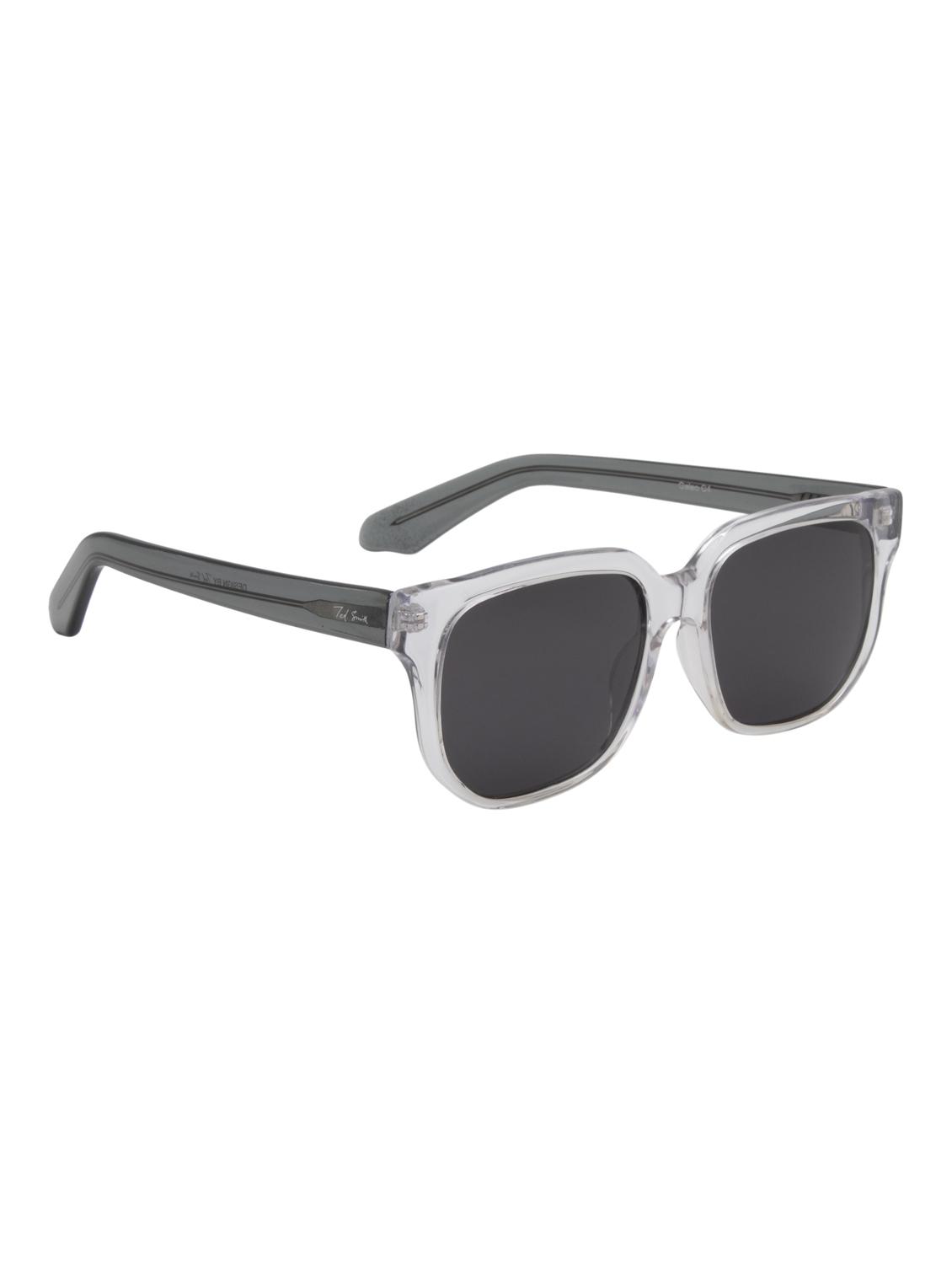 ted smith unisex rectangle acetate sunglasses with polarised and uv protected lens - 21998690 - Standard Image - 3