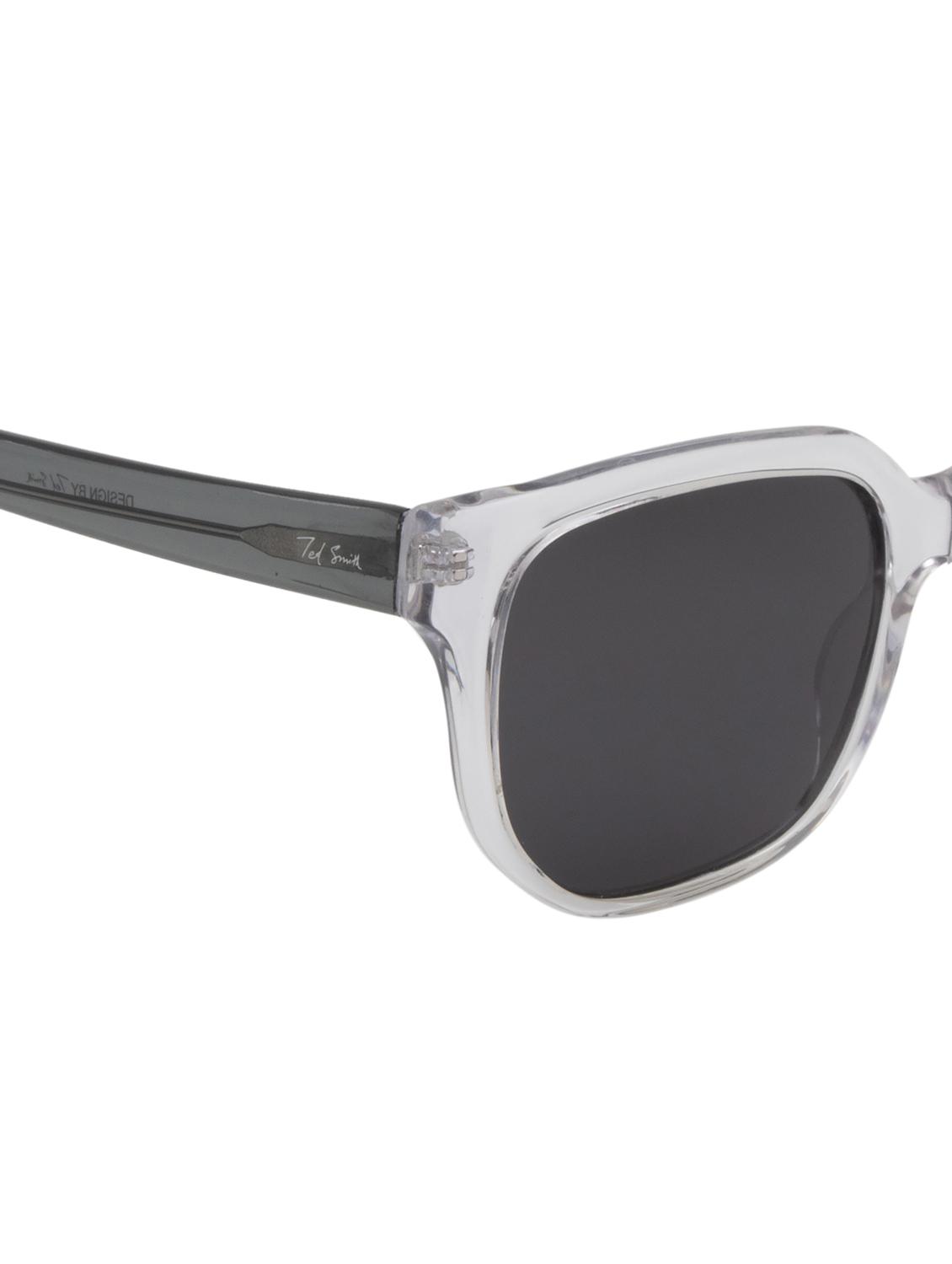 ted smith unisex rectangle acetate sunglasses with polarised and uv protected lens - 21998690 - Standard Image - 5