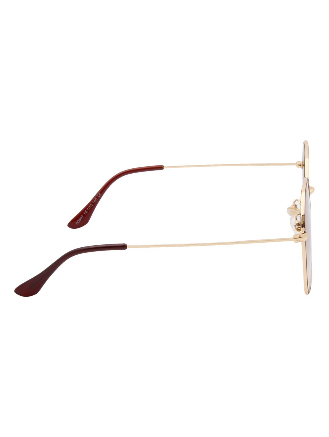 gold berg brown & gold-toned square sunglasses with uv protected lens - 21998711 - Standard Image - 3