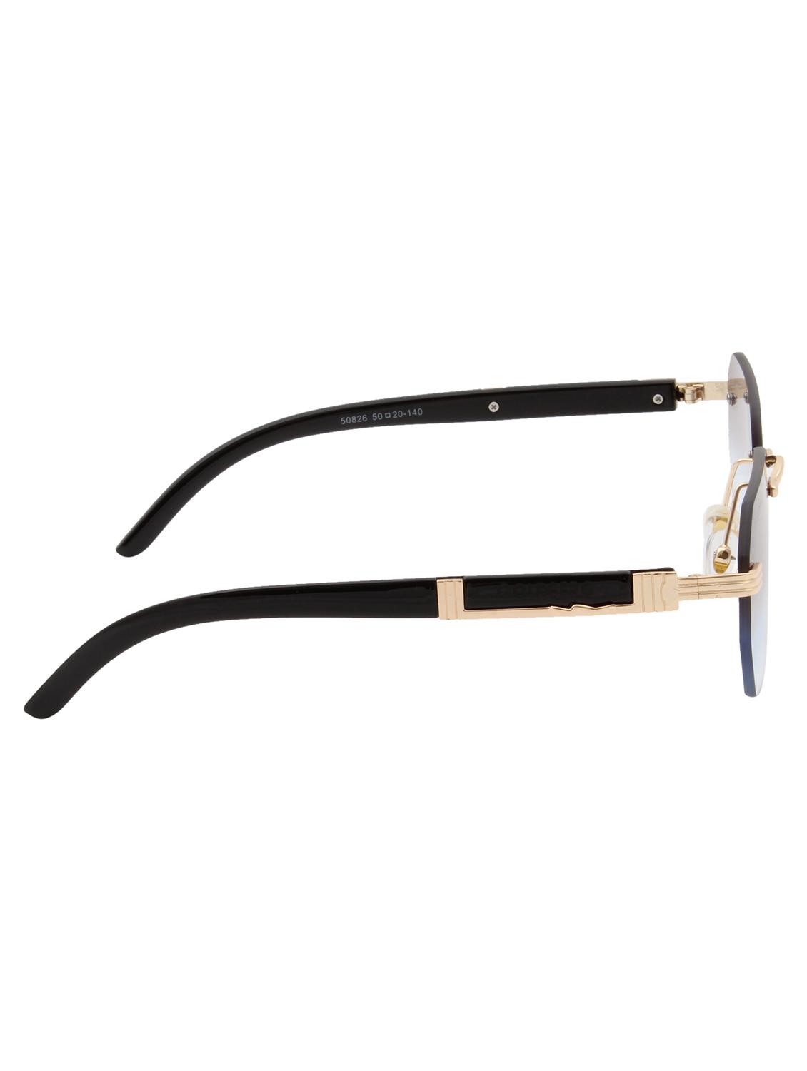 gold berg grey lens & black square sunglasses with uv protected lens - 21998713 - Standard Image - 3