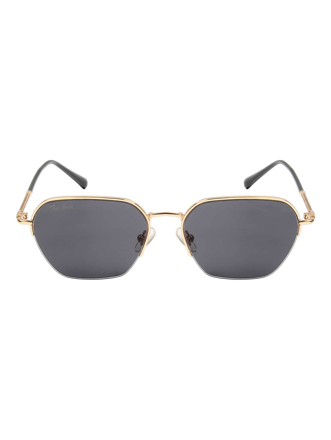 ted smith unisex clear premium metal sunglasses with polarized lenses.