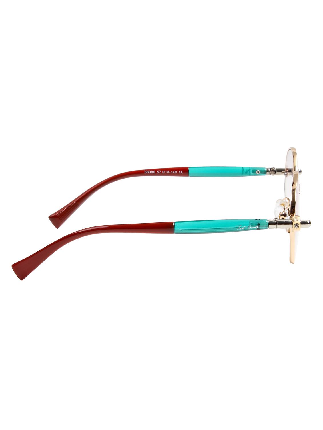 ted smith unisex aesthetic-bold gold oval sunglasses with uv protected lens - 21998730 - Standard Image - 5