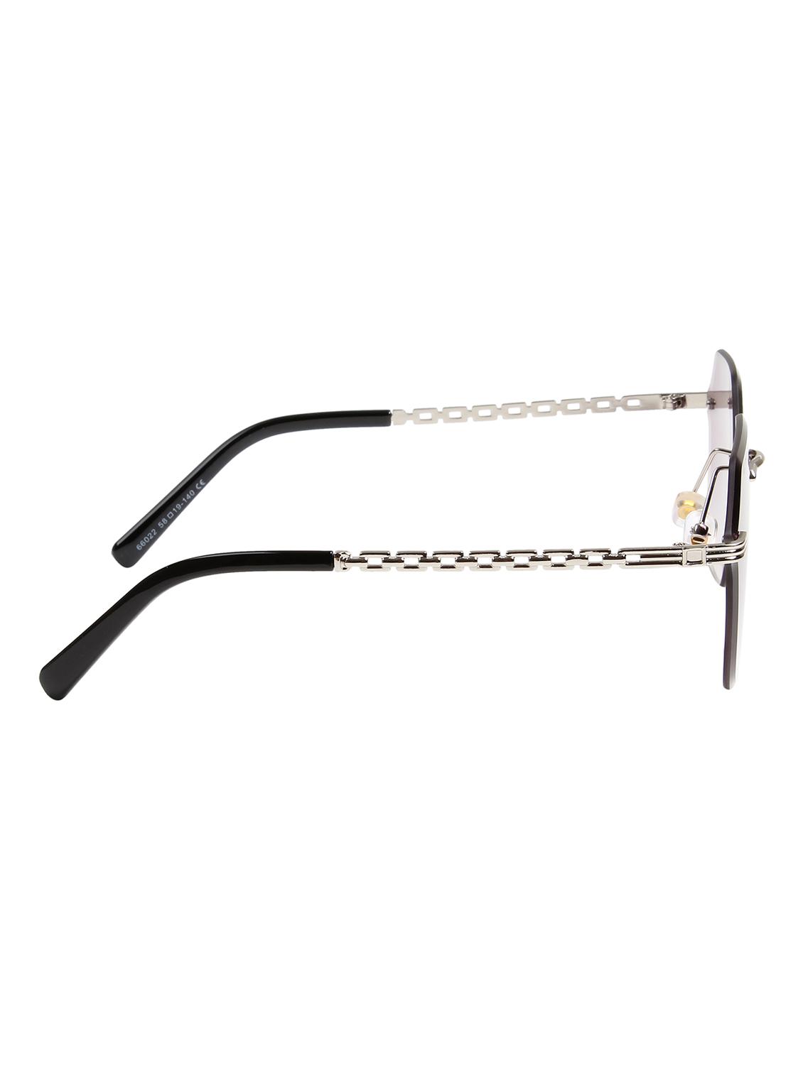 ted smith unisex aesthetic-bold silver-purple rimless sunglasses with uv protected lens - 21998733 - Standard Image - 5