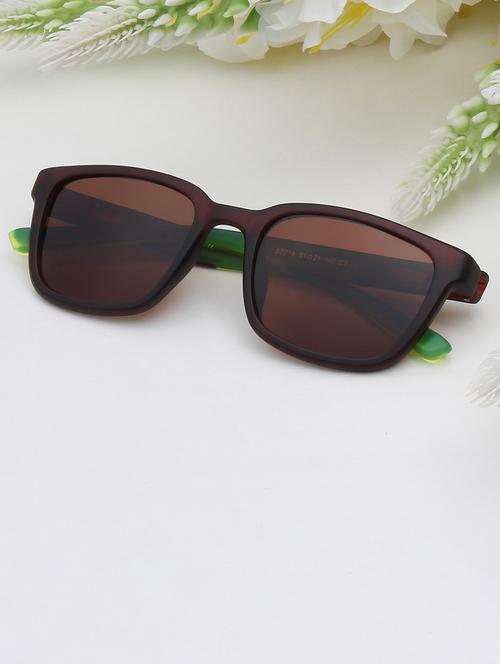 ted smith unisex aesthetic-brat brown sports sunglasses with polarized lens - 21998740 -  Standard Image - 0
