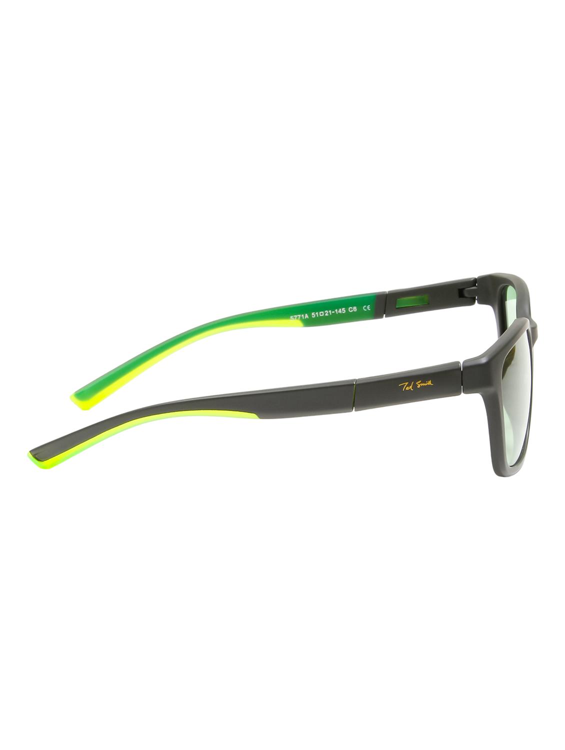 ted smith unisex aesthetic-brat green sports sunglasses with polarized lens - 21998741 - Standard Image - 3