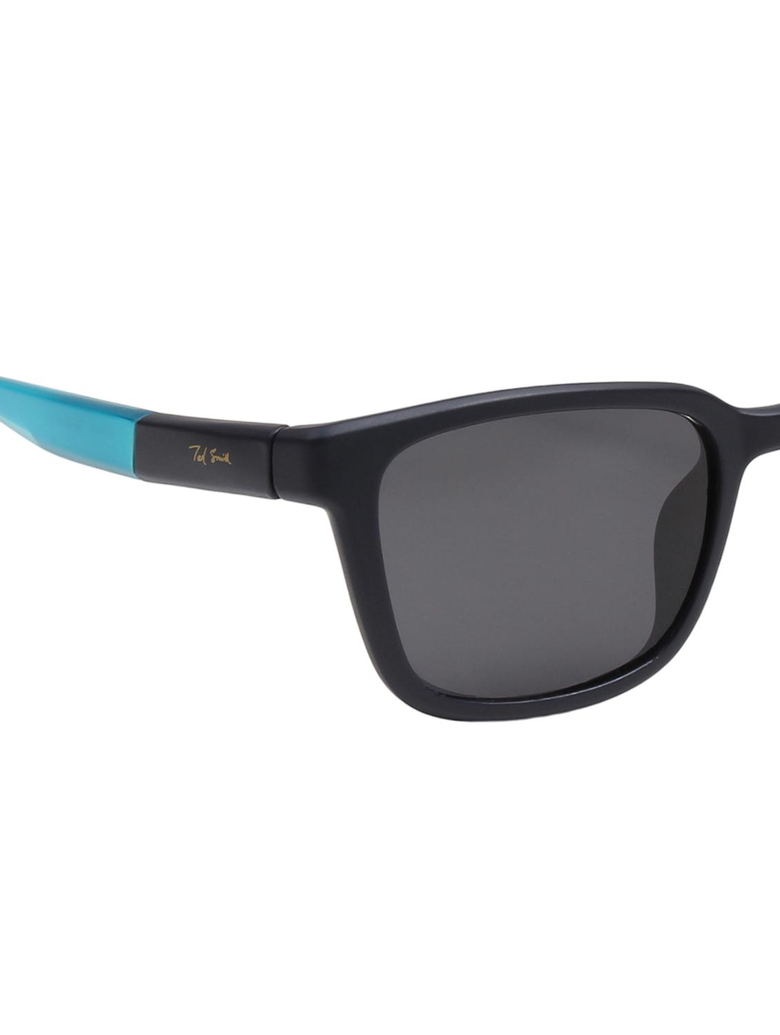 ted smith unisex aesthetic-brat black sports sunglasses with polarized lens - 21998743 - Standard Image - 5