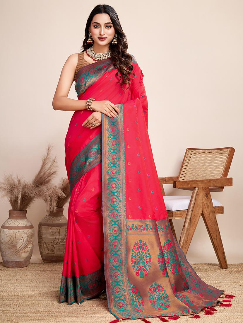 women self design bordered saree with blouse - 21998791 -  Zoom Image - 0
