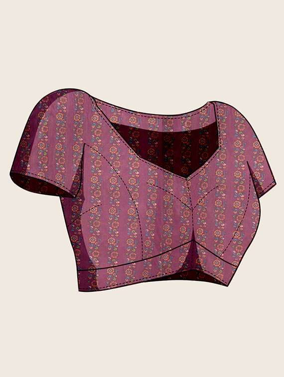 women floral printed casual wear saree with blouse - 21998813 - Standard Image - 3