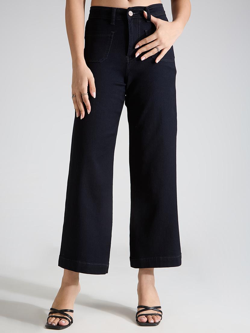 black denim jeans