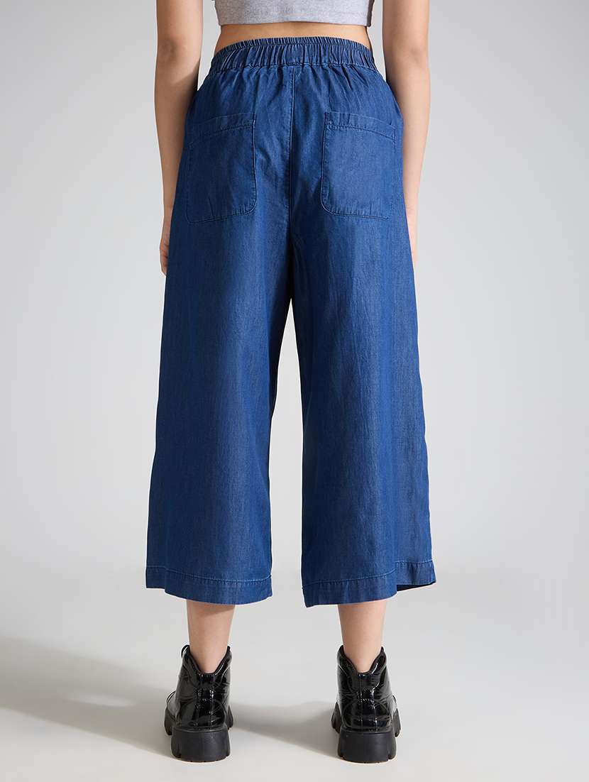 women solid mid rise wide leg jean - 21998819 -  Standard Image - 3